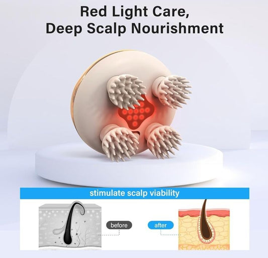 Electric Head Massager | Type-C Charging | Portable Scalp Massager for Hair Growth, Relaxation & Stress Relief | 3 Smart Modes